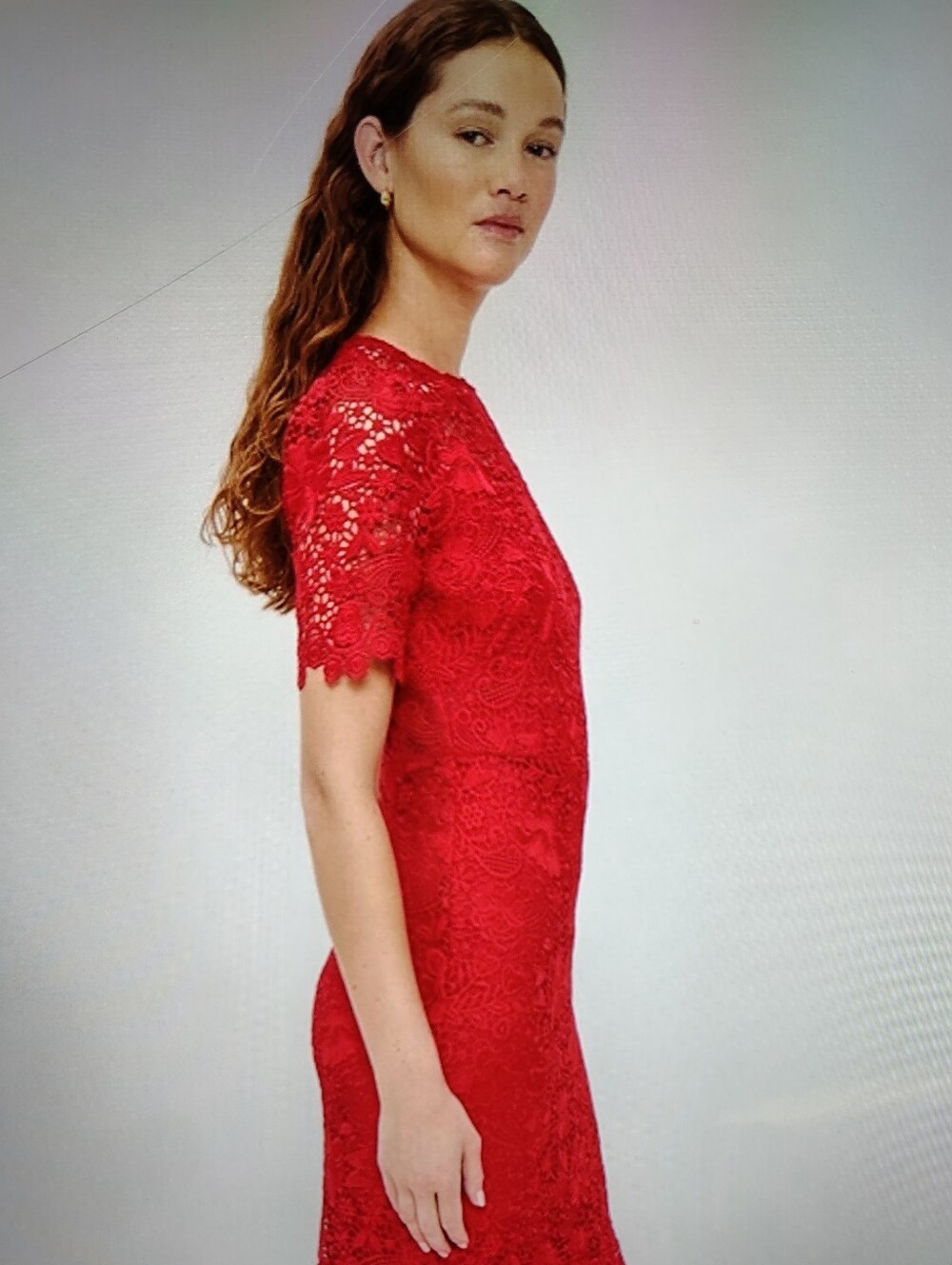NWT Lady In Red Lace- Flutter Sleeve Shoshanna Style Mini Sheath Dress Sz 2-4